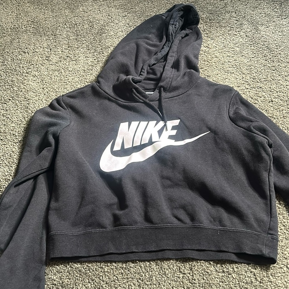 Black Cropped Nike Hoodie